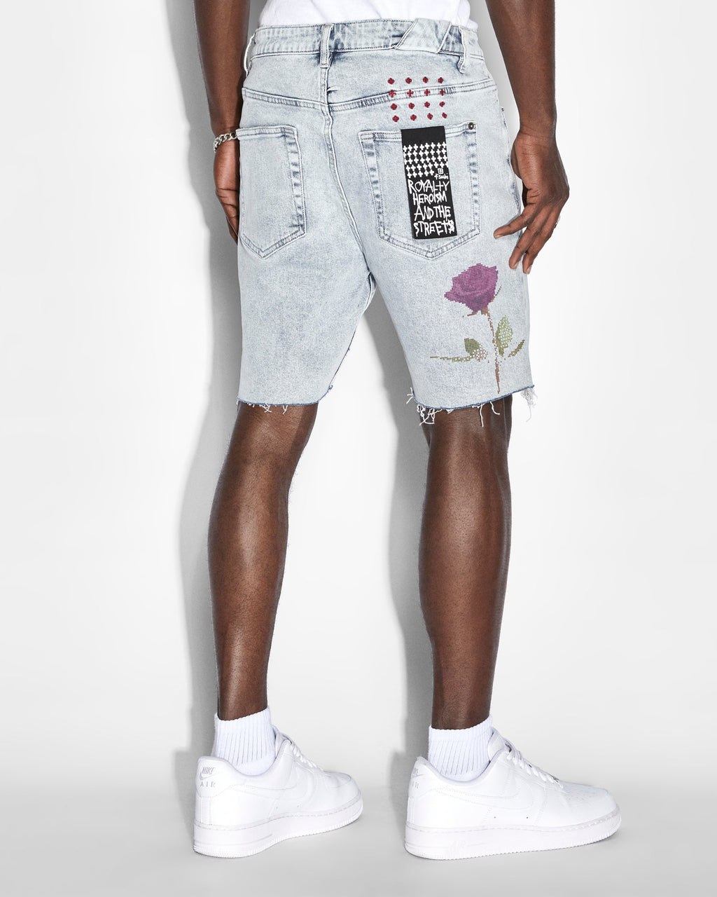 Mens Chopper Short Pixel Refresh Slim Walkshorts - Denim