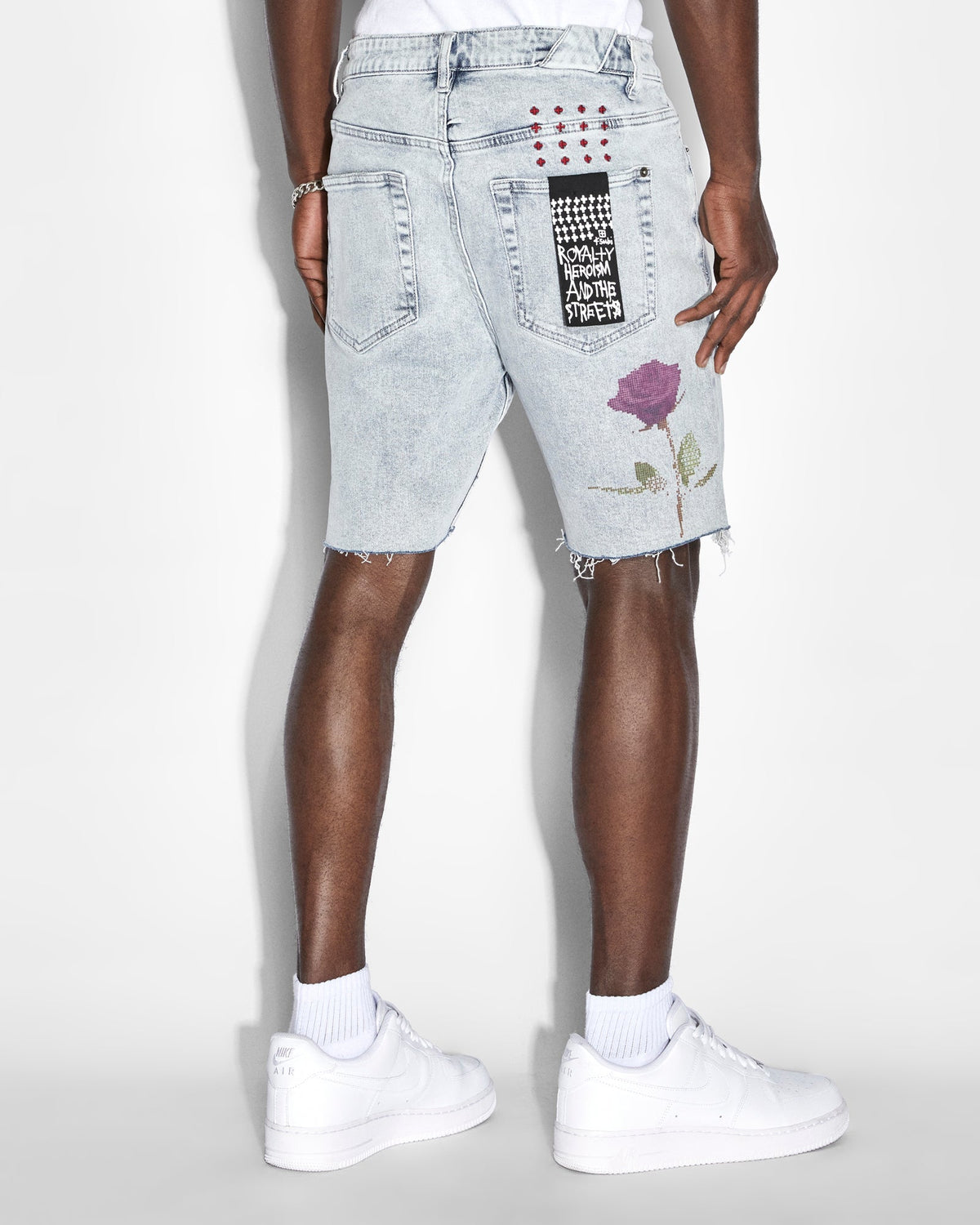 Mens Chopper Short Pixel Refresh Slim Walkshorts - Denim