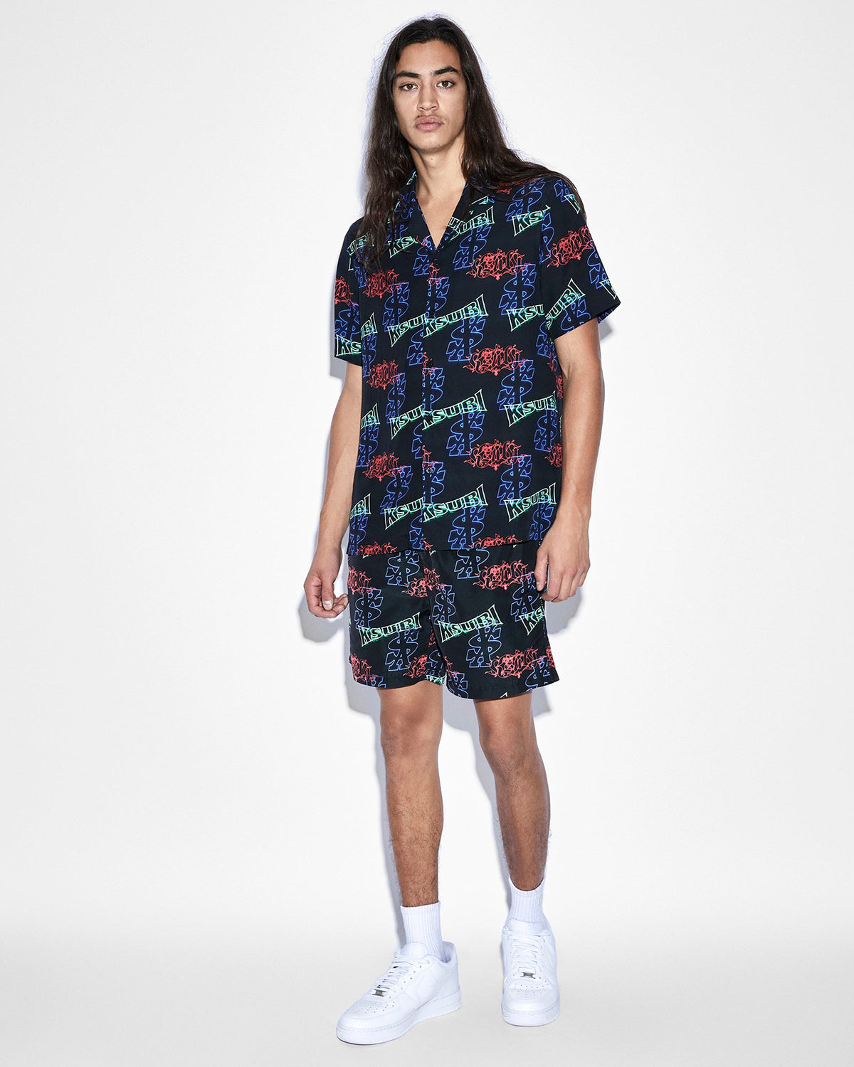 Mens Glow Boardshort Multi Regular Walkshorts - Multi Colour