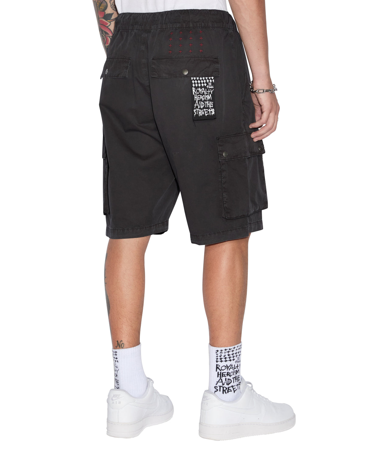 MENS KRUSH CARGO SHORT BLACK WALKSHORTS