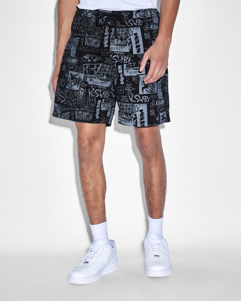 MENS MASH UP WALK SHORT BLACK WALKSHORTS