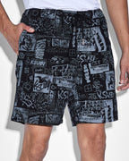 MENS MASH UP WALK SHORT BLACK WALKSHORTS