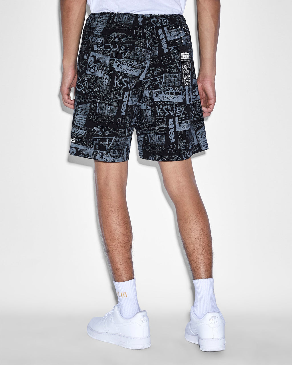 MENS MASH UP WALK SHORT BLACK WALKSHORTS