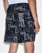 MENS MASH UP WALK SHORT BLACK WALKSHORTS