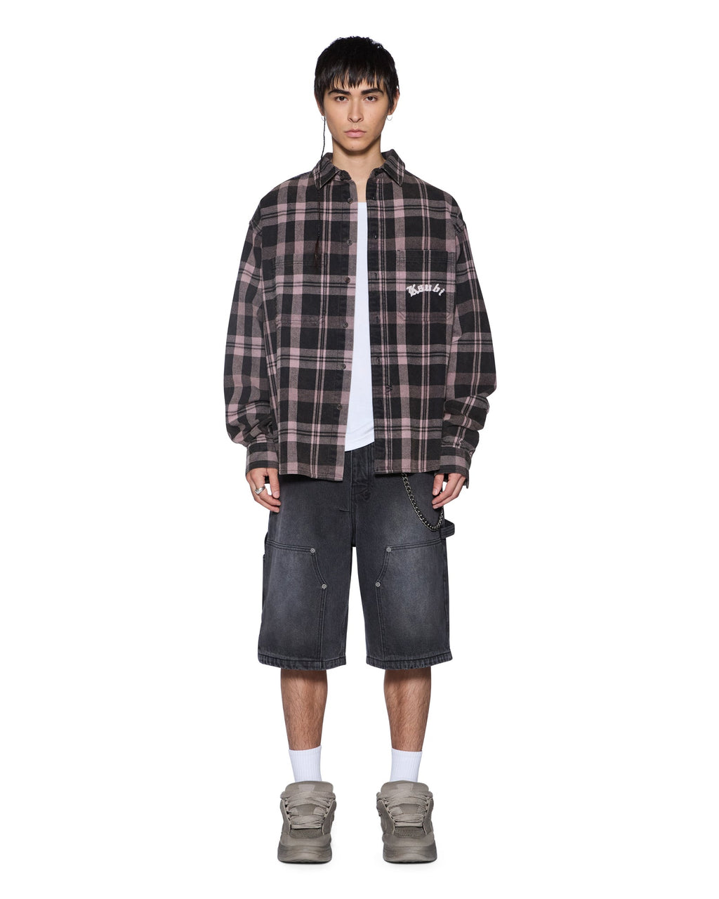 MENS VULTURE FLANNEL LS SHIRT PLUM SHIRTS