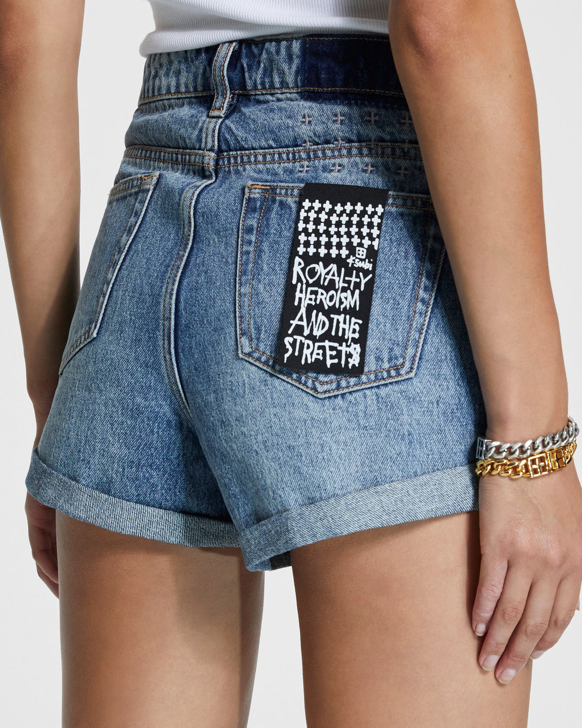 Womens Rollin Out Short Haven Relaxed Walkshorts - Denim