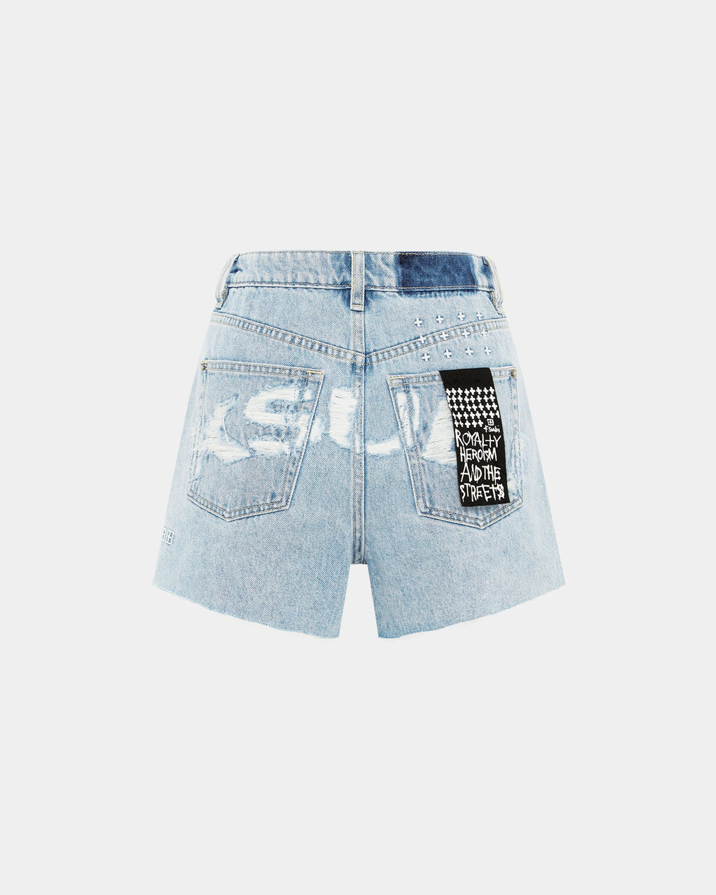 WOMENS RISE N HI TORN UP WALKSHORTS