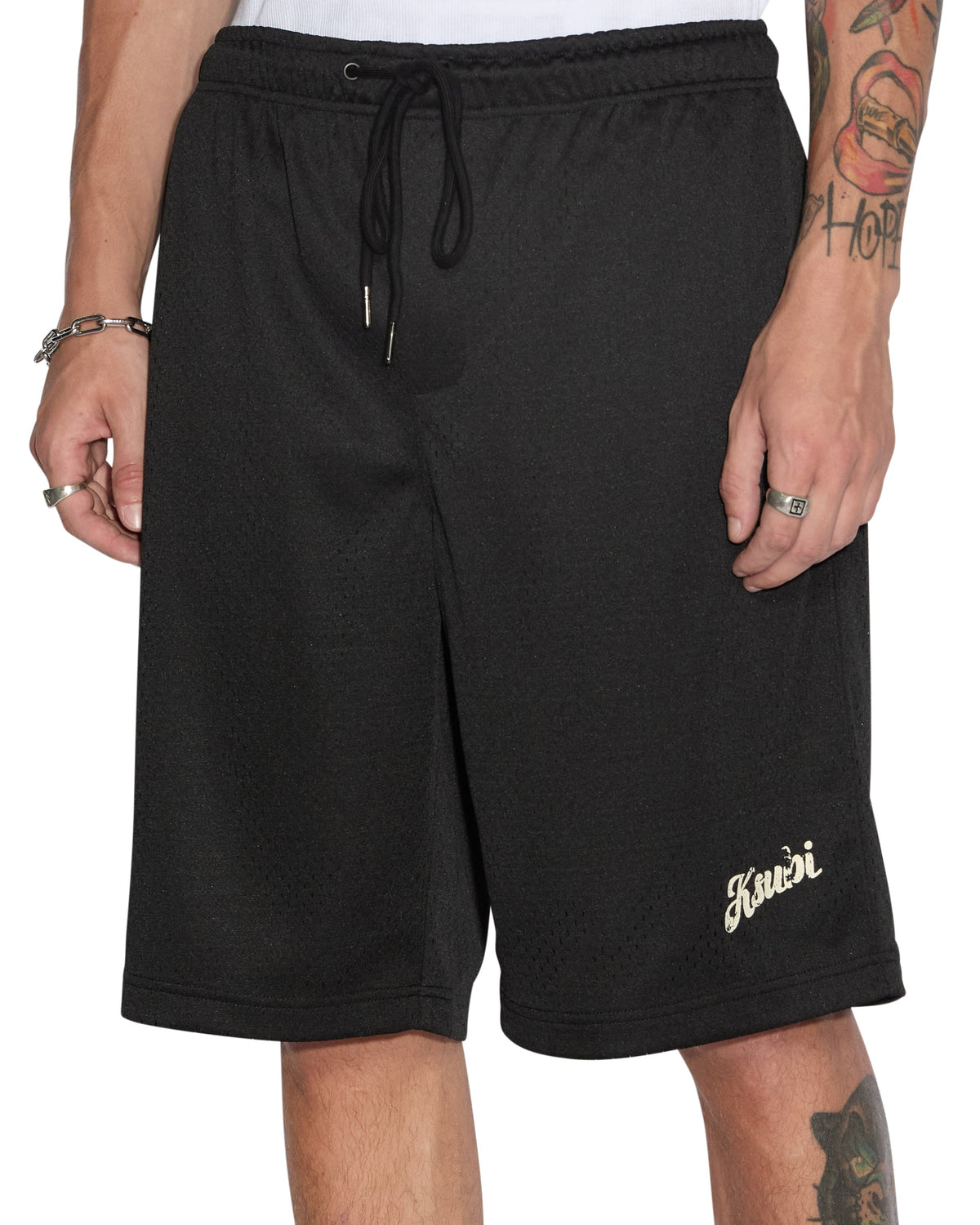 MENS ROLL MESH SHORT BLACK WALKSHORTS