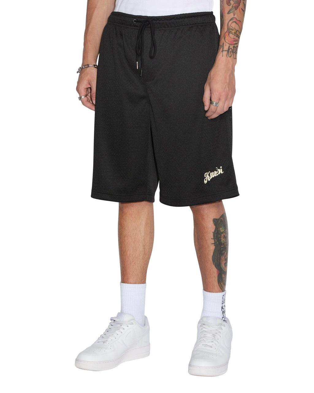 MENS ROLL MESH SHORT BLACK WALKSHORTS