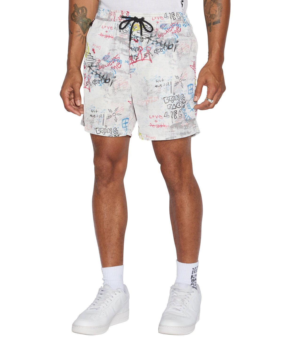 MENS SKRAWLER BOARDSHORT WHITE WALKSHORTS