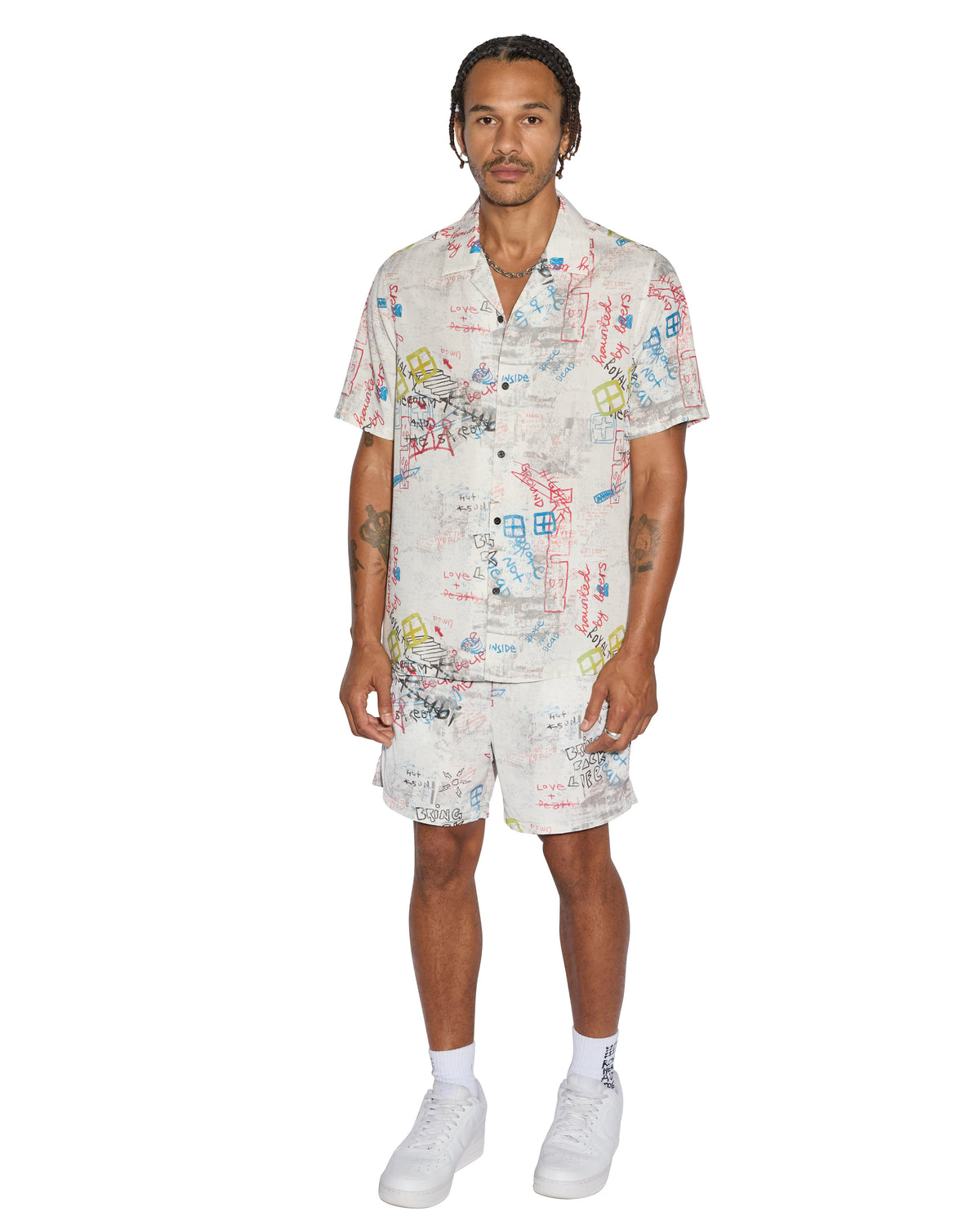MENS SKRAWLER BOARDSHORT WHITE WALKSHORTS