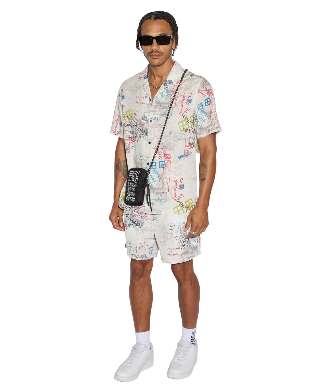 MENS SKRAWLER BOARDSHORT WHITE WALKSHORTS