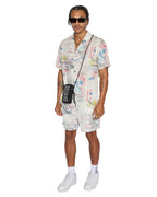 MENS SKRAWLER BOARDSHORT WHITE WALKSHORTS