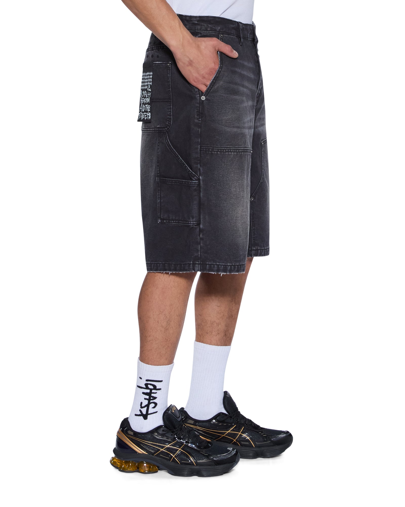 MENS  OPERATOR SHORT POWDER GREY RELAXED WALKSHORTS