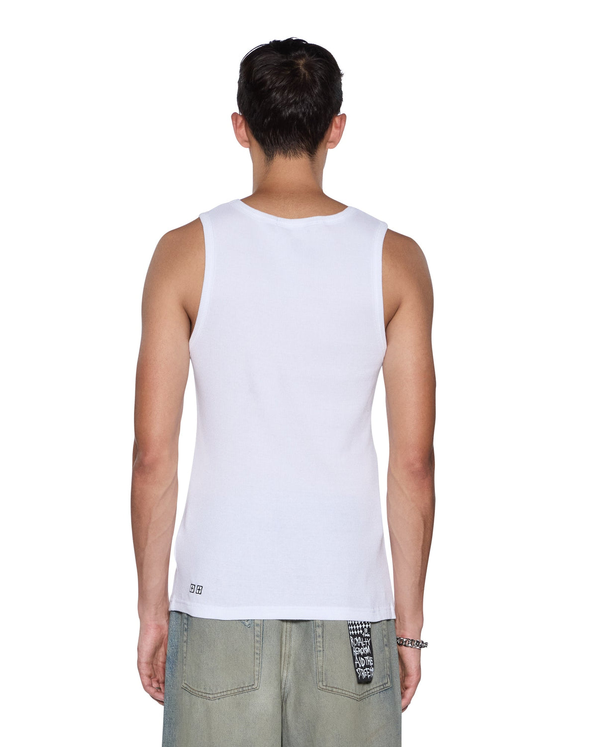MENS DEBUT SINGLET WHITE TEES
