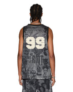 MENS SKETCH PICK UP SINGLET BLACK FASHION TOPS