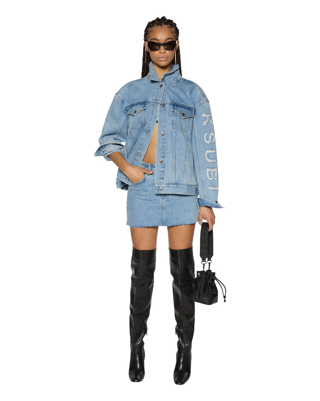 WOMENS LOW RIDER MINI TORN UP SKIRTS