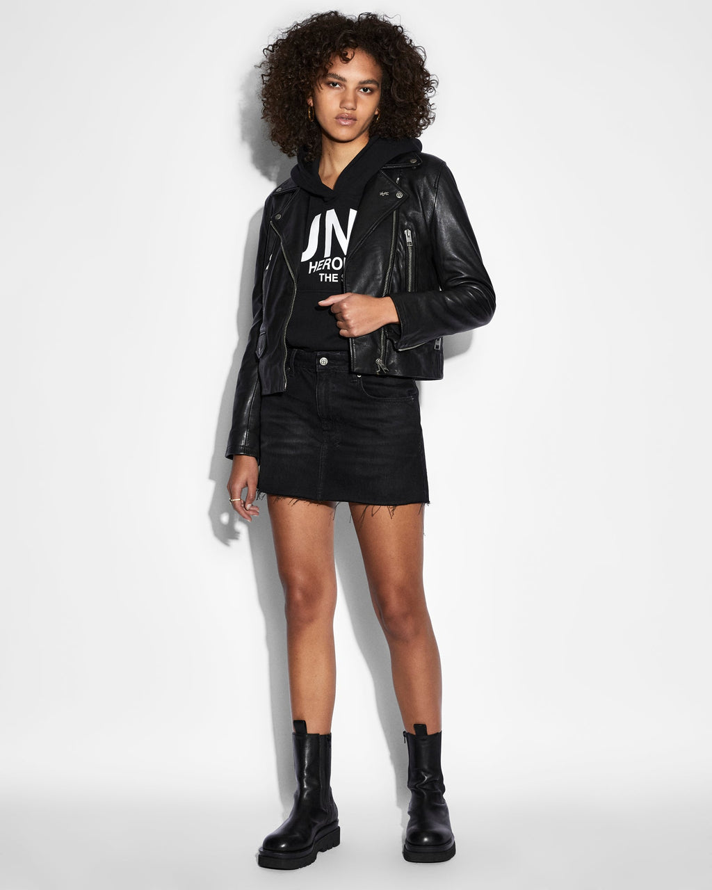 Womens Low Rider Mini Twilight Slim Skirts - Black