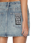 WOMENS LOW RIDER MINI FRAYED SKIRTS
