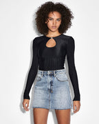Womens Model Mini Haven Splits Slim Skirts - Denim