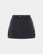WOMENS SQUAD MINI SKIRT CHARCOAL SKIRTS