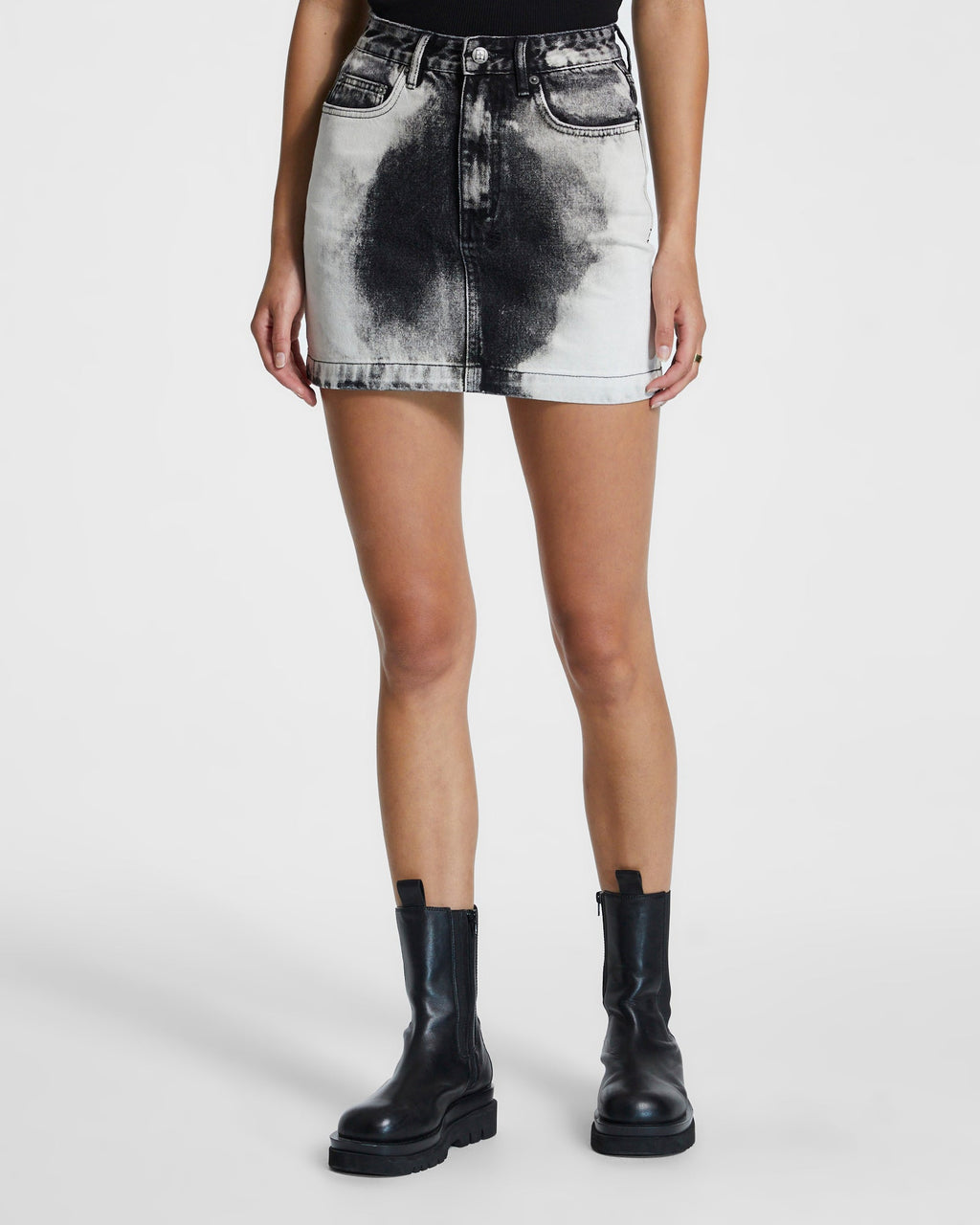 Womens Super X Mini Wreckoning Slim Skirts - Black