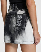 Womens Super X Mini Wreckoning Slim Skirts - Black