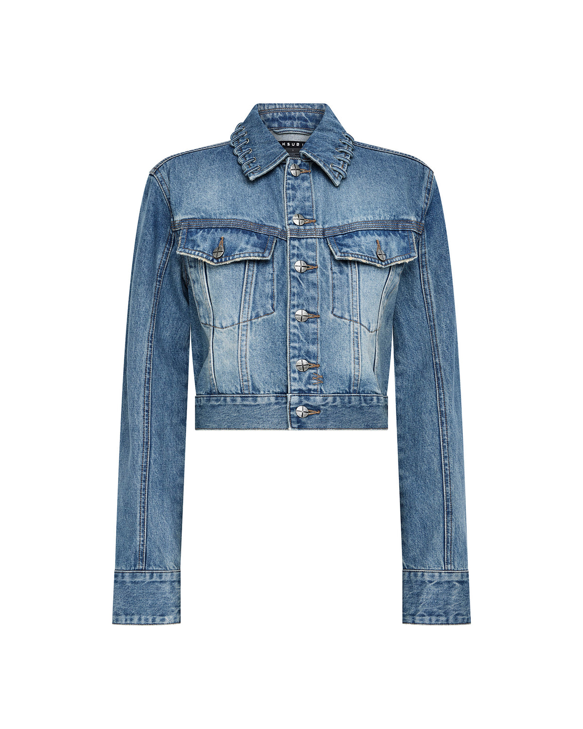 Womens Slim Trucker Highway Slim Jackets - Denim