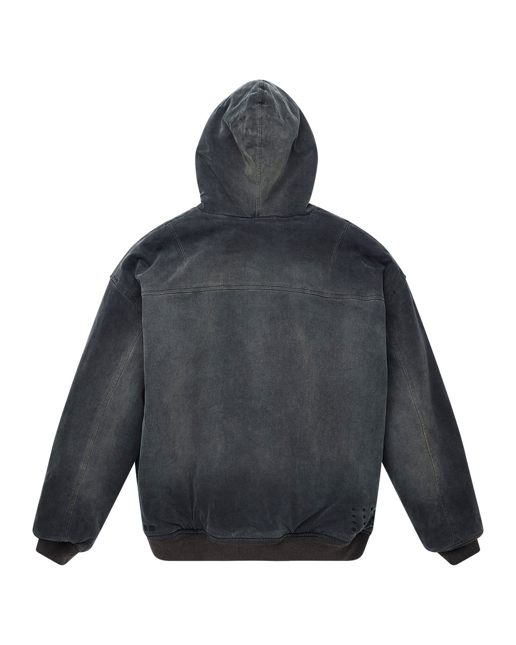 Mens Slouch Bomber Jacket Faded Black Relaxed Jackets - Black