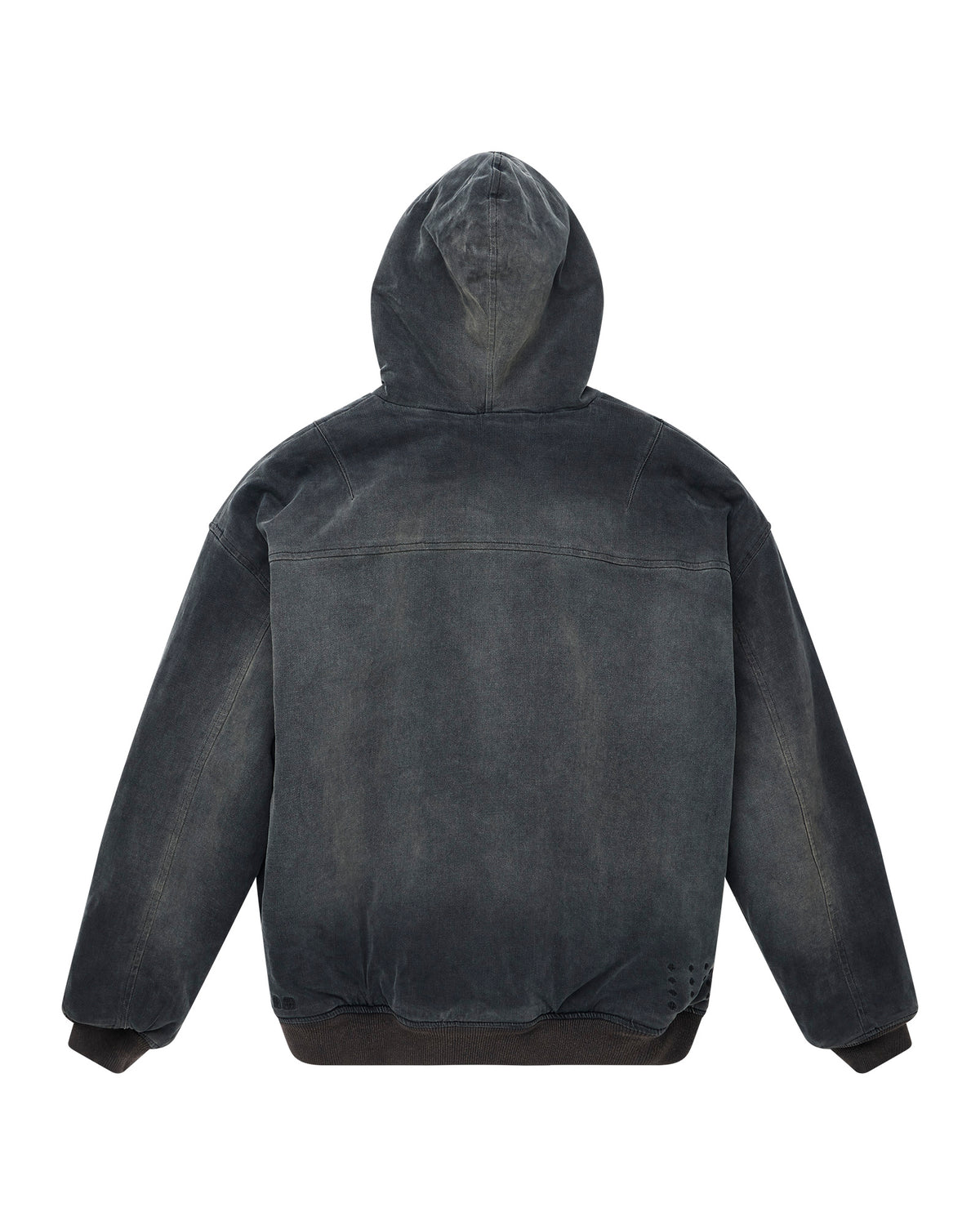 Mens Slouch Bomber Jacket Faded Black Relaxed Jackets - Black