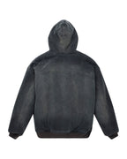 Mens Slouch Bomber Jacket Faded Black Relaxed Jackets - Black