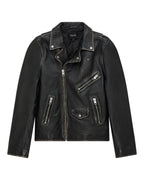 MENS SOTT CAPITOL LEATHER JACKET BLACK JACKETS