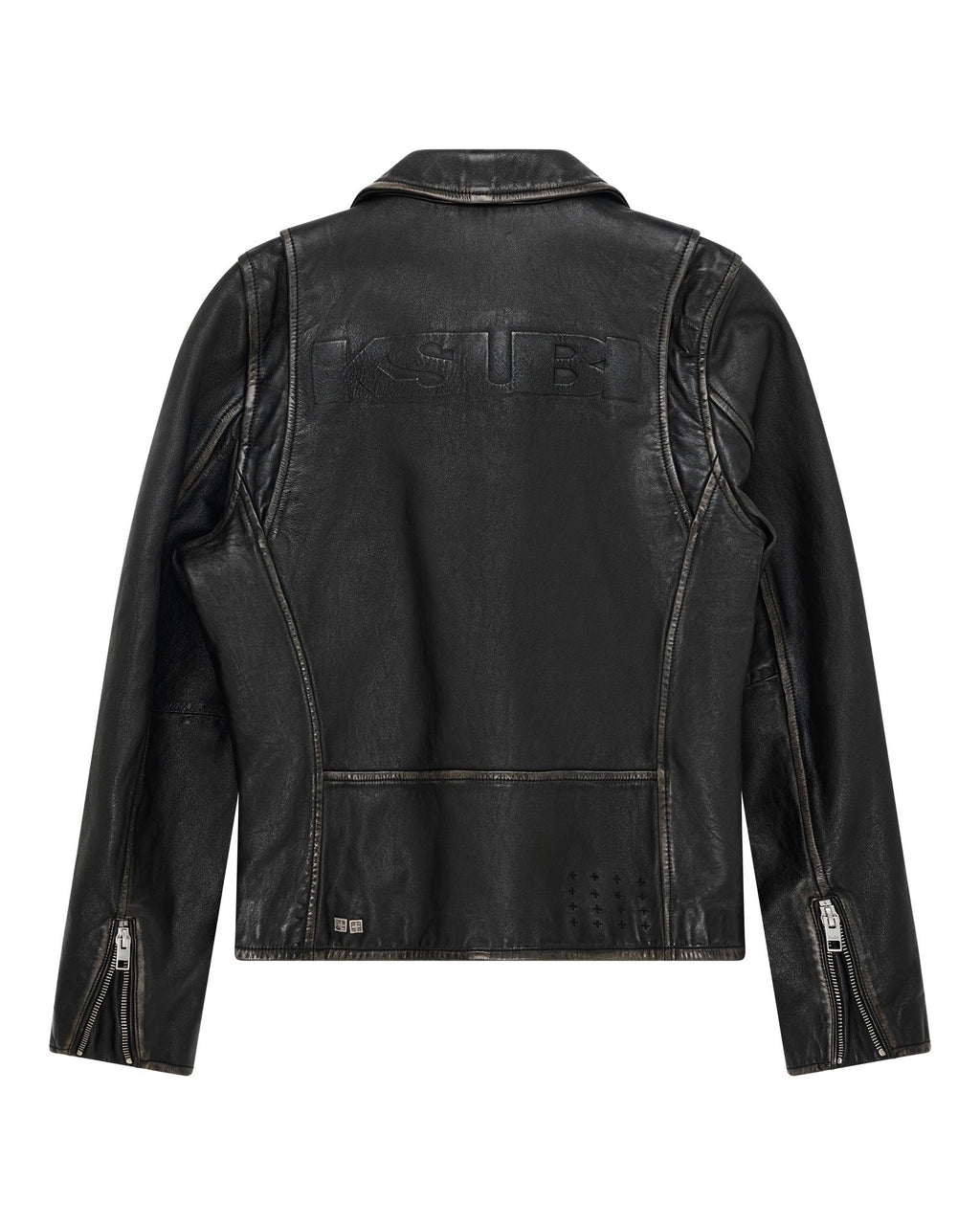 MENS SOTT CAPITOL LEATHER JACKET BLACK JACKETS