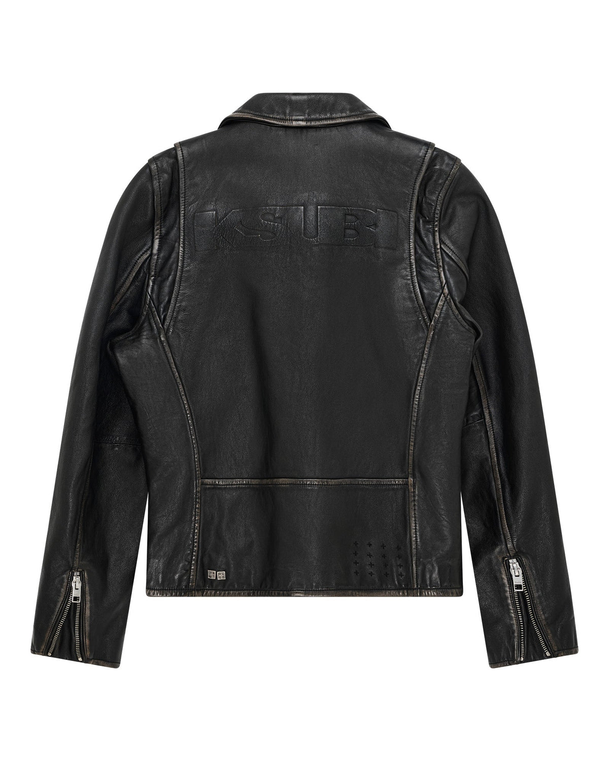 MENS SOTT CAPITOL LEATHER JACKET BLACK JACKETS