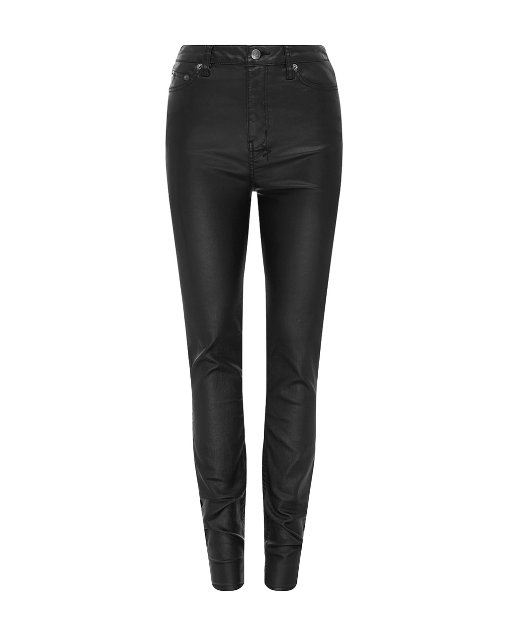 WOMENS SPRAY ON XTRA JET BLACK WAX DENIM JEANS
