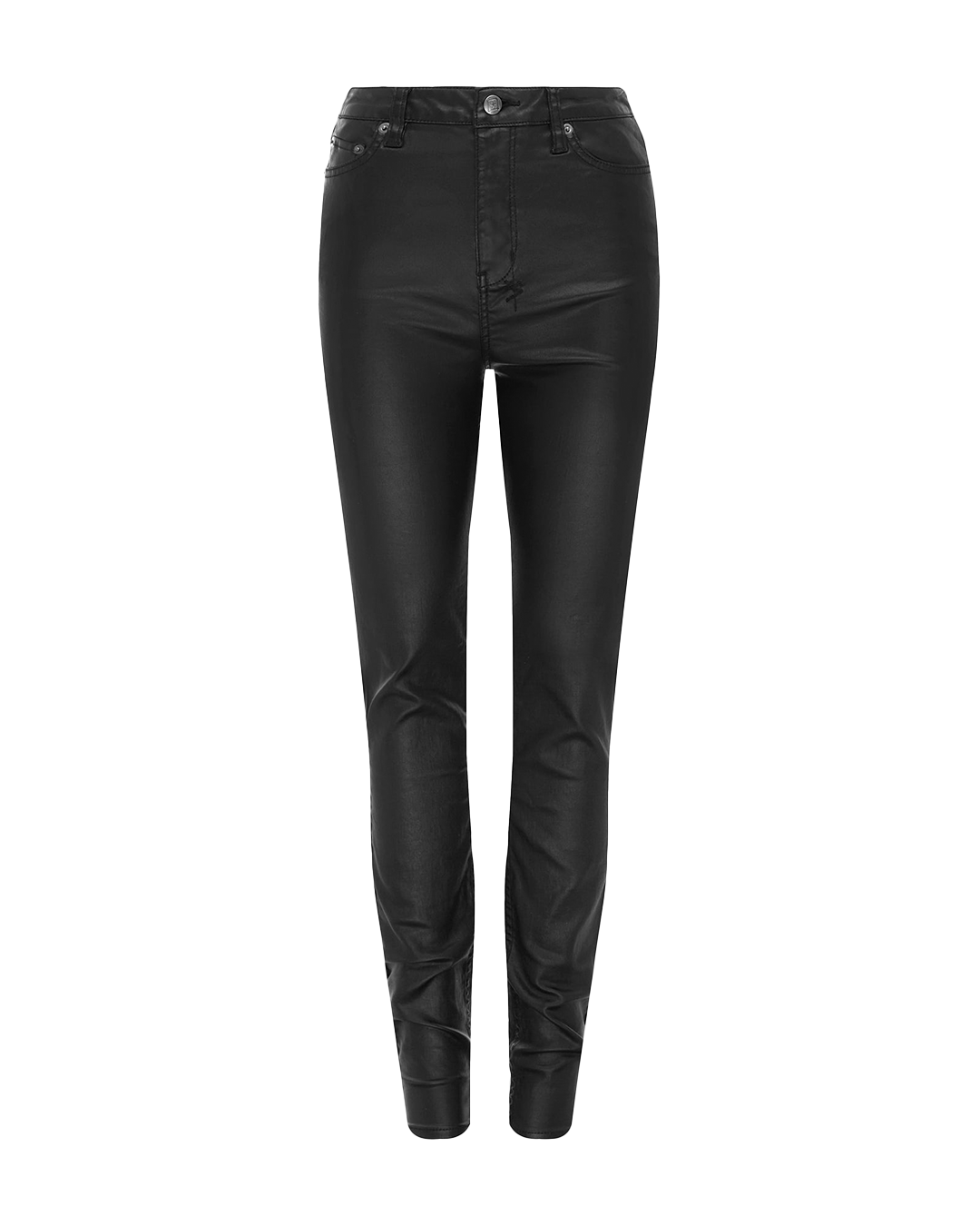 WOMENS SPRAY ON XTRA JET BLACK WAX DENIM JEANS