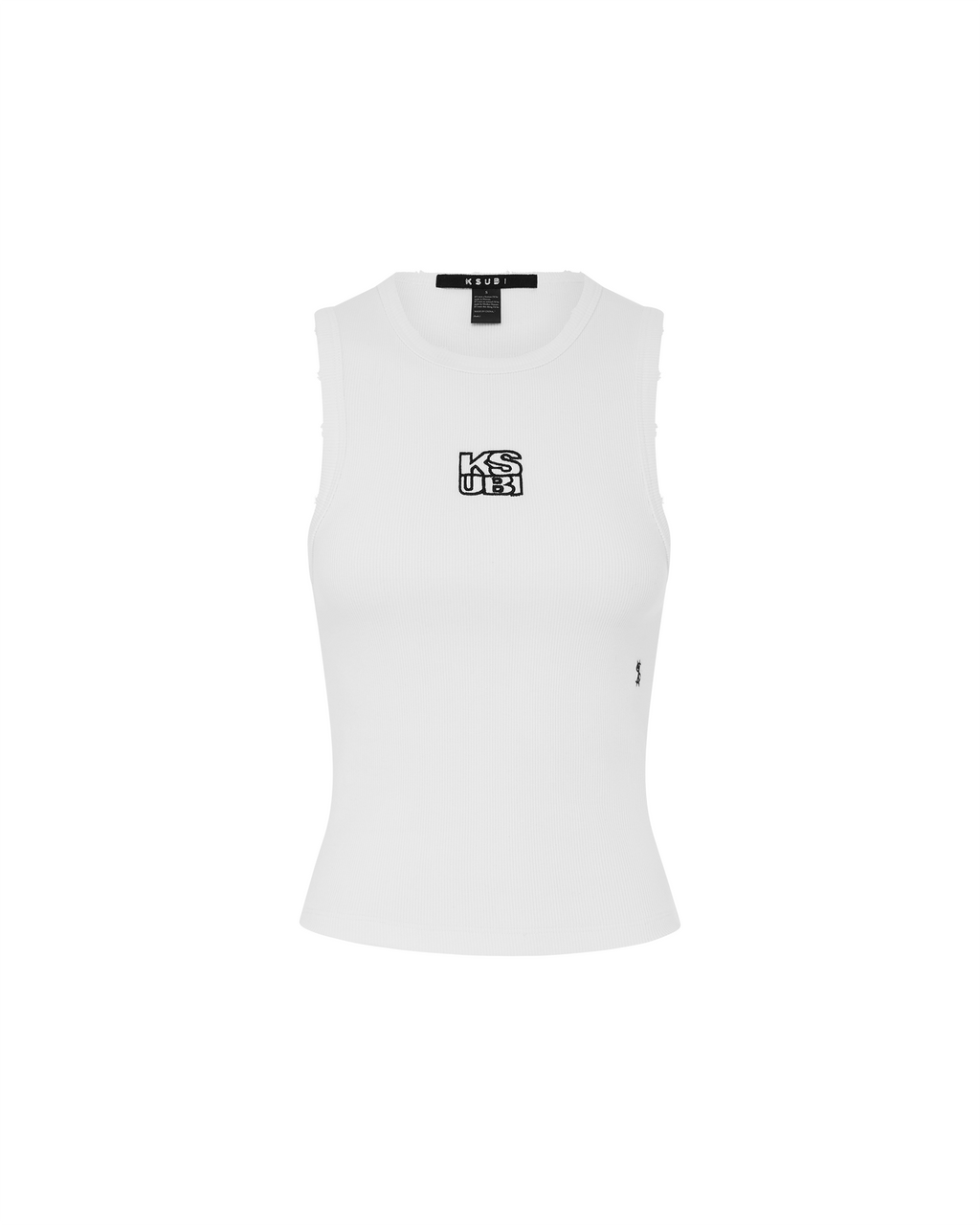 WOMENS STACKED SYNDICATE TANK XTRA WHITE FASHION TOPS