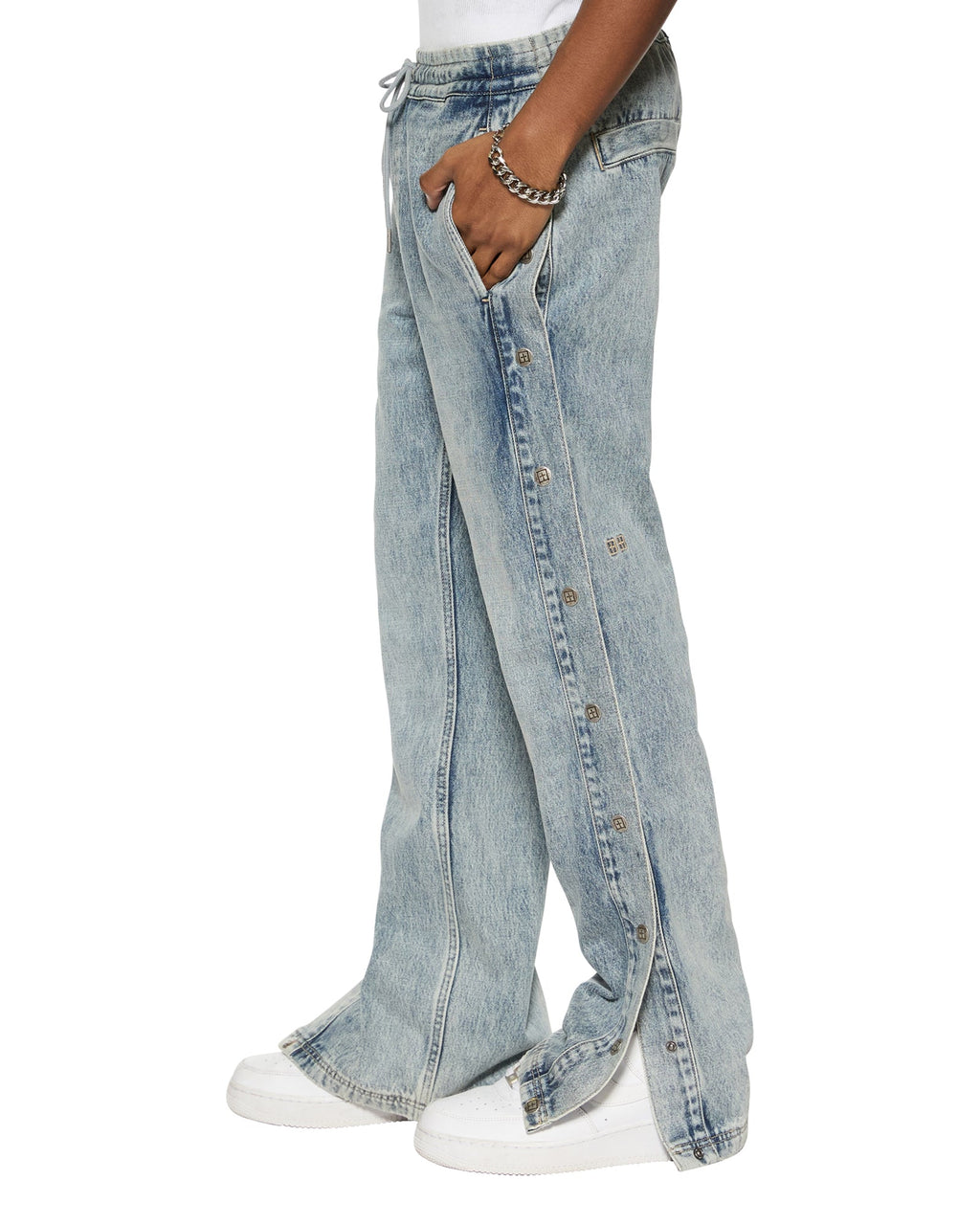 Mens Striker Snap Off Pant Lithium Relaxed Pants - Denim