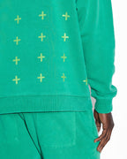 Mens 4x4 Biggie Crew Cali Oversized Fleece - Green
