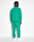 Mens 4x4 Biggie Crew Cali Oversized Fleece - Green