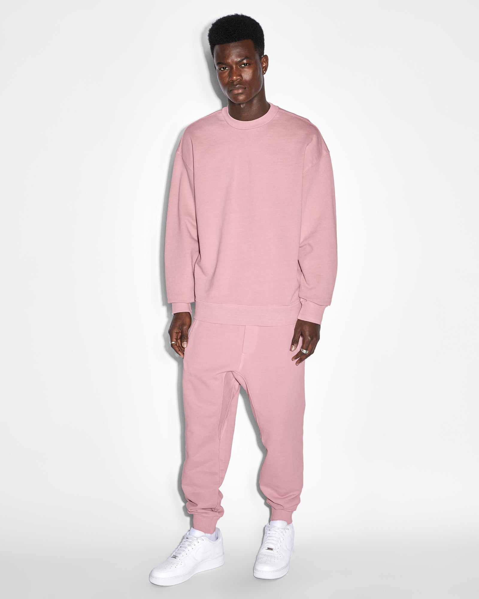 MENS 4X4 BIGGIE CREW QUARTZ OVERSIZED FLEECE