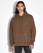 Mens 4x4 Biggie Hoodie Brown Oversized Fleece - Brown