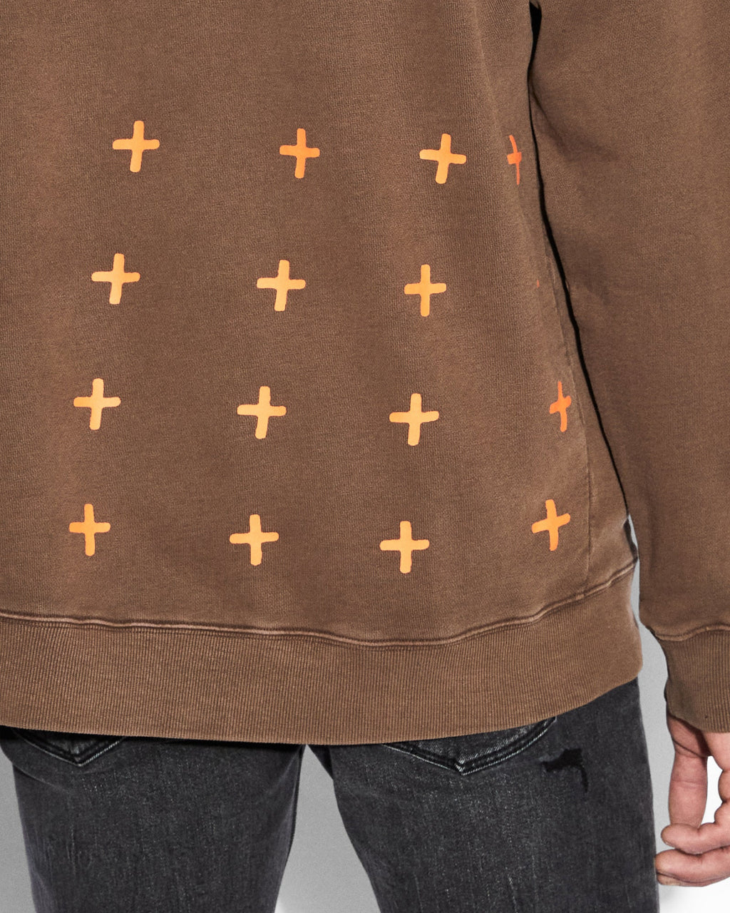 Mens 4x4 Biggie Hoodie Brown Oversized Fleece - Brown