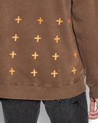 Mens 4x4 Biggie Hoodie Brown Oversized Fleece - Brown