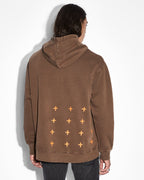 Mens 4x4 Biggie Hoodie Brown Oversized Fleece - Brown