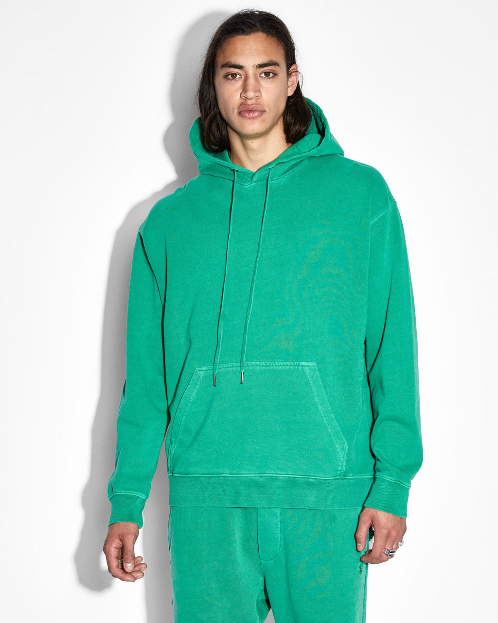Mens 4x4 Biggie Hoodie Cali Oversized Fleece - Green
