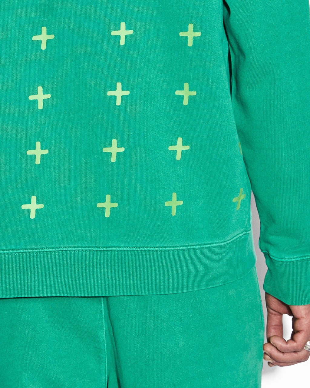 Mens 4x4 Biggie Hoodie Cali Oversized Fleece - Green