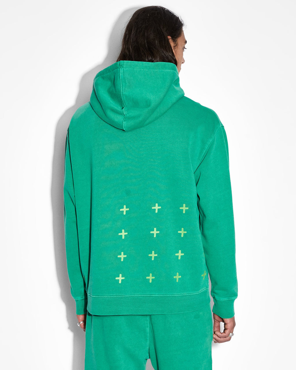 Mens 4x4 Biggie Hoodie Cali Oversized Fleece - Green