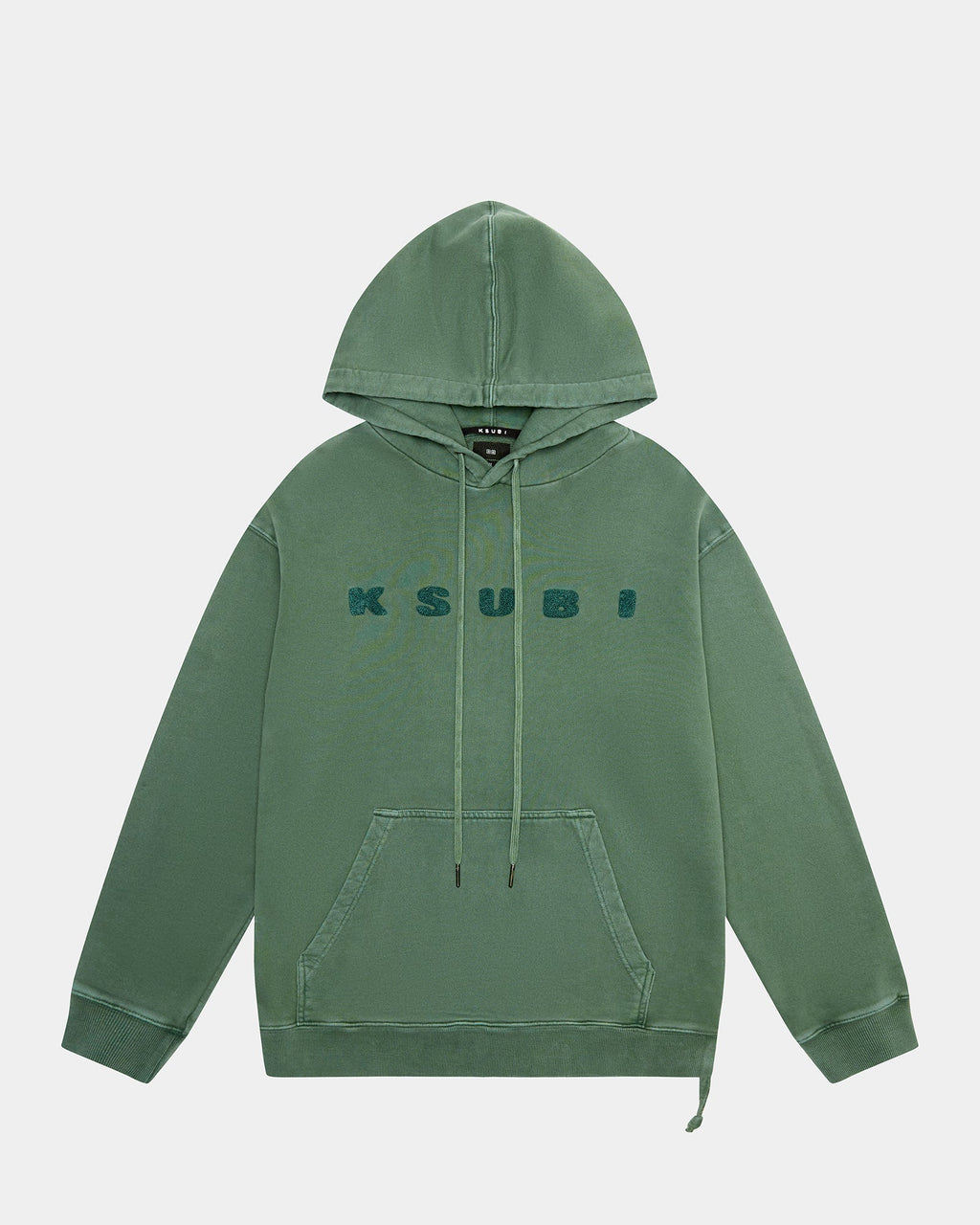 MENS BLOCKED BIGGIE HOODIE EMERALD FLEECE
