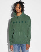 MENS BLOCKED BIGGIE HOODIE EMERALD FLEECE